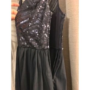 Navy Sequined Party Dress
